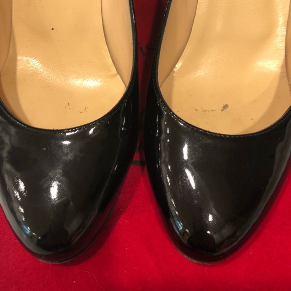 Christian Louboutin Black Patent Heels Red Bottoms Size EU 39 - Picture 10 of 13